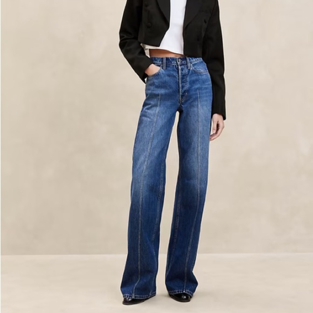 The Pintuck Jean, Banana Republic, 28L